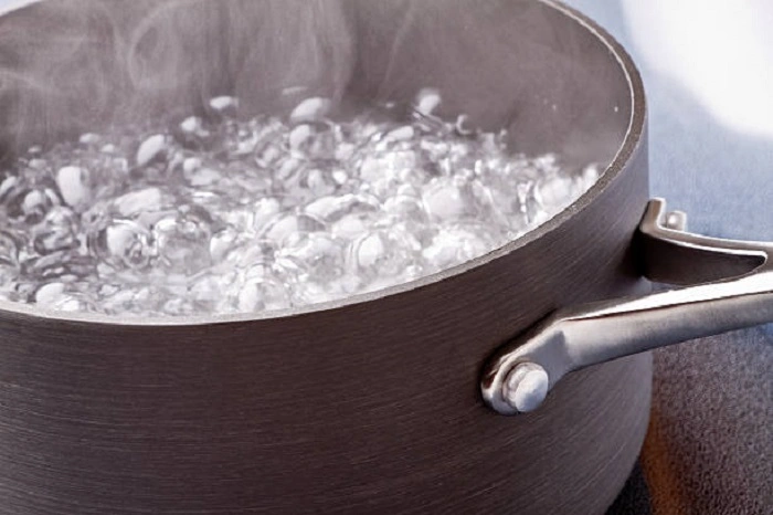 water is boiling