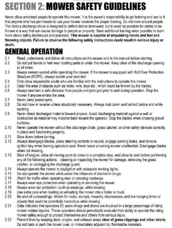 User Manual Instructions