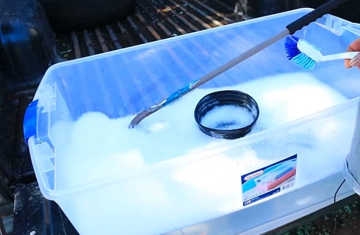 image of cleaning a pot