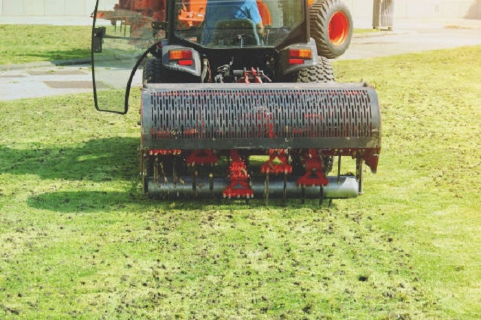 image of lawn aeration