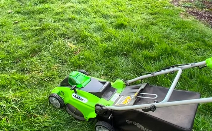 image of a cordless lawn mower