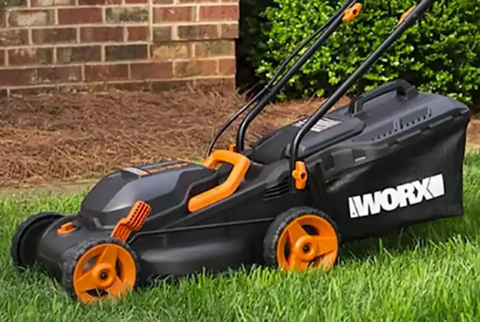 image of an electric lawn mower