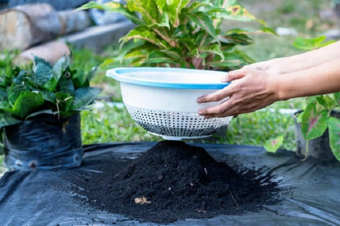 image of composite for adding in hard dirt soil for grass seeding