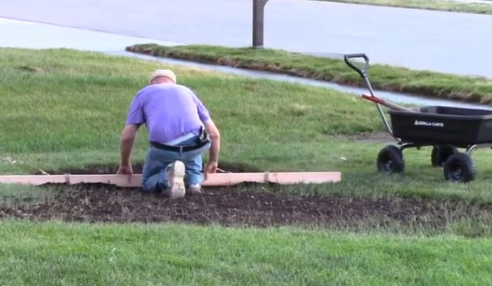 image of fizing lawn depression