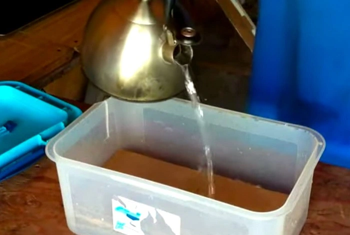 image of sterilizing the substrate