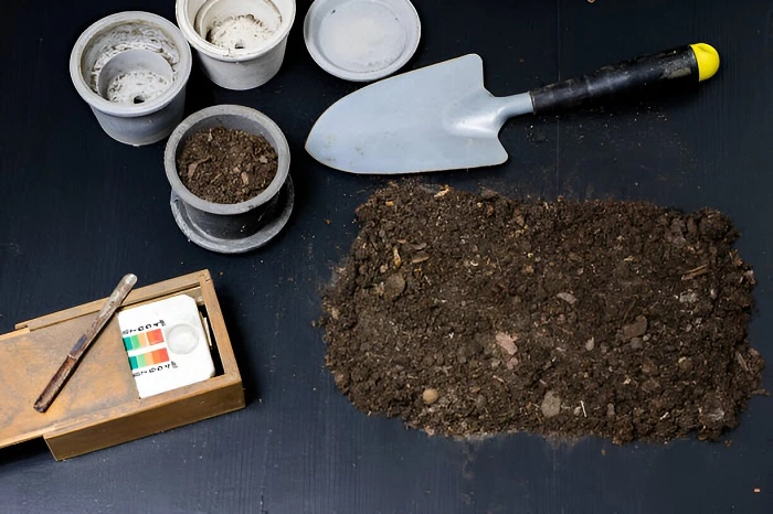 image of checking soil pH