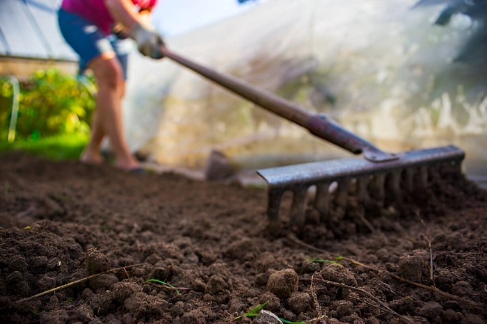 image of lawn soil preparation