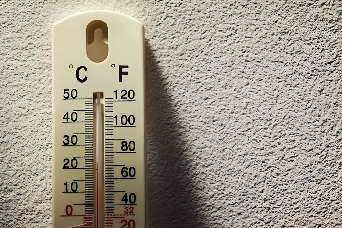 image of a thermometer measuring temperature